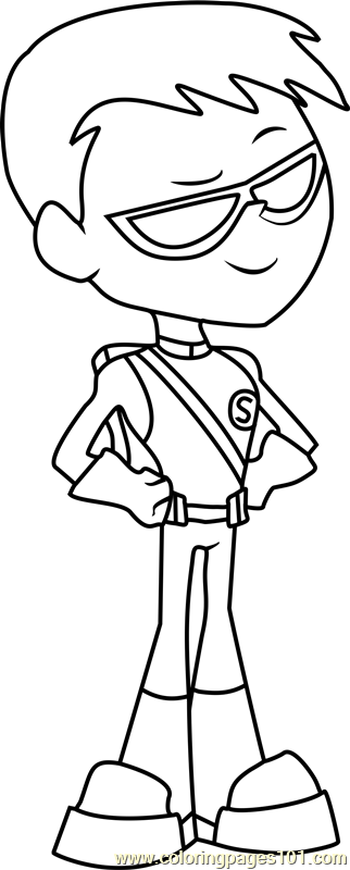 Speedy Coloring Page for Kids - Free Teen Titans Go! Printable Coloring