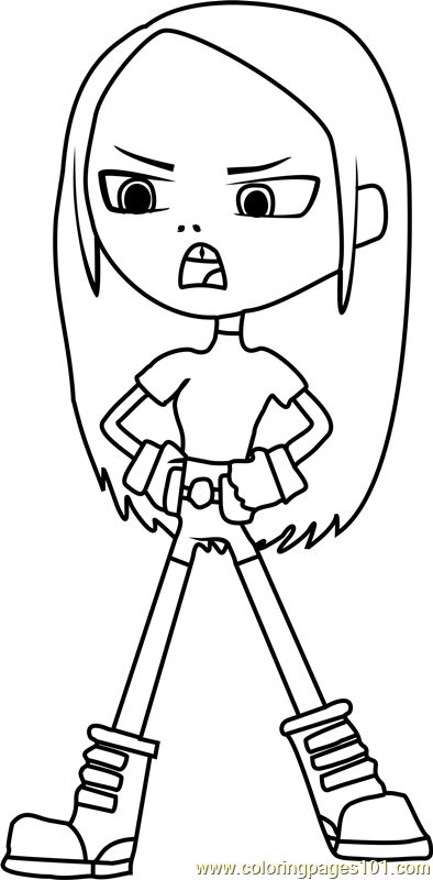 Terra Coloring Page for Kids - Free Teen Titans Go! Printable Coloring