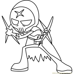 Red X Free Coloring Page for Kids