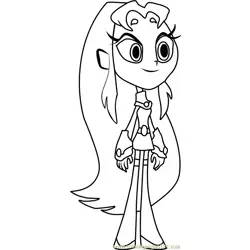 Starfire Free Coloring Page for Kids