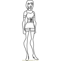 Madame Rouge Free Coloring Page for Kids