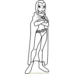 Raven Free Coloring Page for Kids