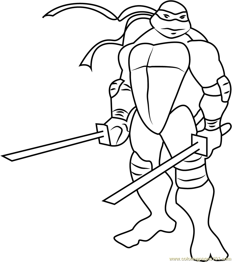 Teenage Mutant Ninja Turtles Leonardo Coloring Pages