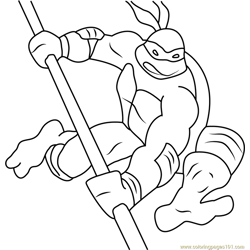 Angry Donatello Free Coloring Page for Kids