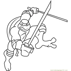 Leonardo Free Coloring Page for Kids