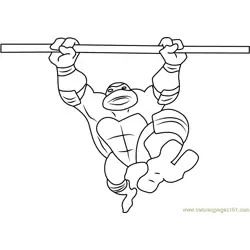 Ninja Turtle Donatello Free Coloring Page for Kids