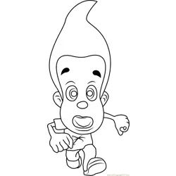 Jimmy Neutron in Trouble Free Coloring Page for Kids