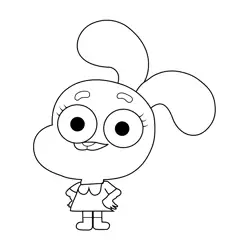Anais Errrrrr Watterson The Amazing World of Gumball Free Coloring Page for Kids