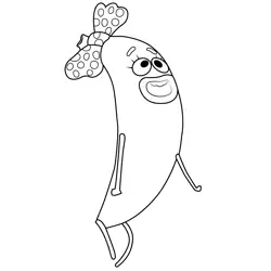 Banana Barbara The Amazing World of Gumball Free Coloring Page for Kids