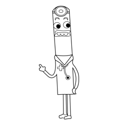 Bandage Doctor The Amazing World of Gumball Free Coloring Page for Kids