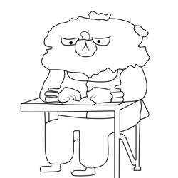 Bulldog The Amazing World of Gumball Free Coloring Page for Kids