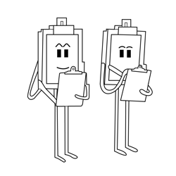 Clipboard men The Amazing World of Gumball Free Coloring Page for Kids