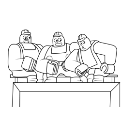 Construction mens The Amazing World of Gumball Free Coloring Page for Kids