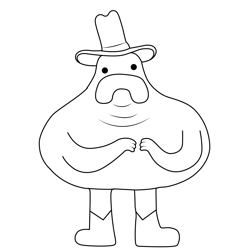 Cowboy The Amazing World of Gumball Free Coloring Page for Kids