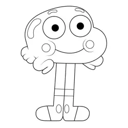 Darwin Watterson The Amazing World of Gumball Free Coloring Page for Kids