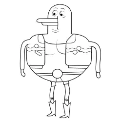 Dolphin Man The Amazing World of Gumball Free Coloring Page for Kids