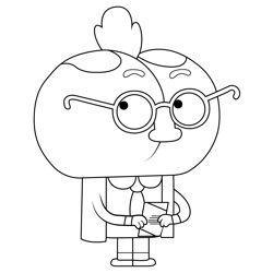 Dr. Butt The Amazing World of Gumball Free Coloring Page for Kids