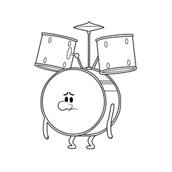 Drum kit guy The Amazing World of Gumball Free Coloring Page for Kids