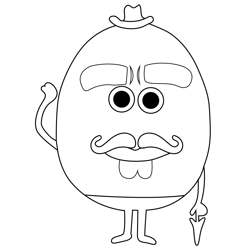 Egg man The Amazing World of Gumball Free Coloring Page for Kids