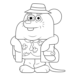 Frankie Watterson The Amazing World of Gumball Free Coloring Page for Kids