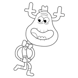 Gary Hedges The Amazing World of Gumball Free Coloring Page for Kids