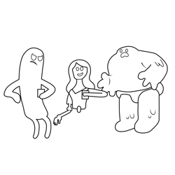 Ghosts The Amazing World of Gumball Free Coloring Page for Kids