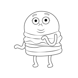Hamburger Cop The Amazing World of Gumball Free Coloring Page for Kids