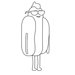 Hot Dog Guy The Amazing World of Gumball Free Coloring Page for Kids