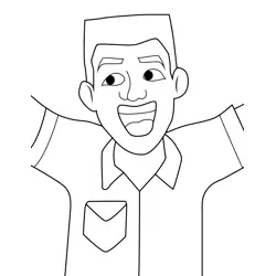 Human The Amazing World of Gumball Free Coloring Page for Kids