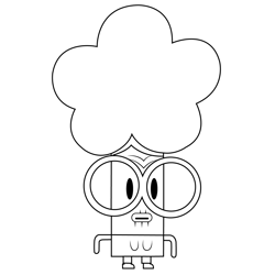 Librarian The Amazing World of Gumball Free Coloring Page for Kids