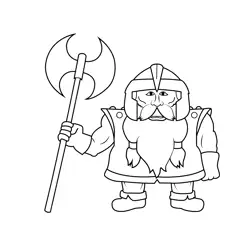 Manly warrior The Amazing World of Gumball Free Coloring Page for Kids