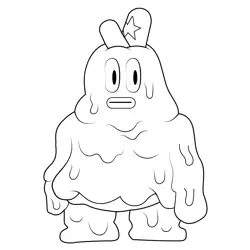 Melted cheese guy The Amazing World of Gumball Free Coloring Page for Kids
