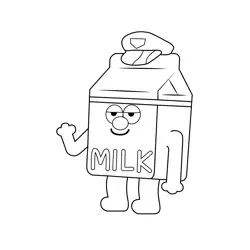 Milk guy The Amazing World of Gumball Free Coloring Page for Kids