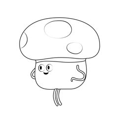 Mushroom The Amazing World of Gumball Free Coloring Page for Kids