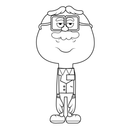 Phil The Amazing World of Gumball Free Coloring Page for Kids
