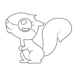 Pink squirrel The Amazing World of Gumball Free Coloring Page for Kids