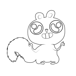 Purple squirrel The Amazing World of Gumball Free Coloring Page for Kids