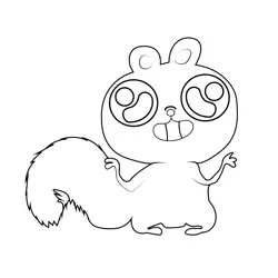 Purple squirrel The Amazing World of Gumball Free Coloring Page for Kids