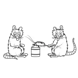 Rats The Amazing World of Gumball Free Coloring Page for Kids
