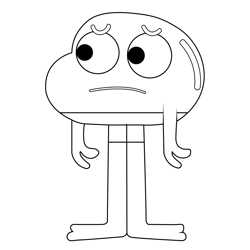 Ribbit The Amazing World of Gumball Free Coloring Page for Kids