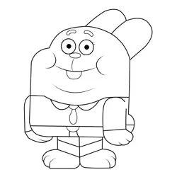 Richard Watterson The Amazing World of Gumball Free Coloring Page for Kids