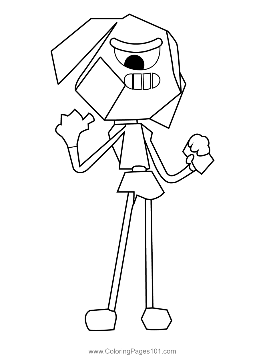Rob The Amazing World of Gumball Coloring Page for Kids Free The