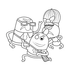 Robinson family The Amazing World of Gumball Free Coloring Page for Kids