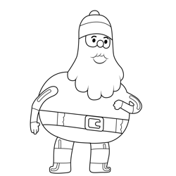 Santa Claus The Amazing World of Gumball Free Coloring Page for Kids