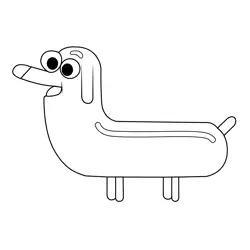 Sausage dog The Amazing World of Gumball Free Coloring Page for Kids