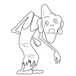 Scary old lady The Amazing World of Gumball Free Coloring Page for Kids