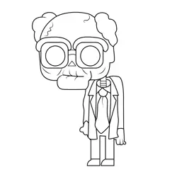 Soulless office worker The Amazing World of Gumball Free Coloring Page for Kids