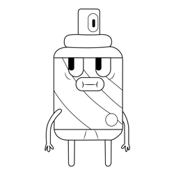 Spray paint bottle The Amazing World of Gumball Free Coloring Page for Kids