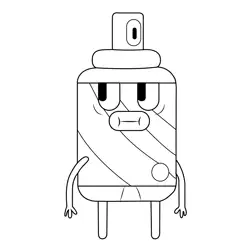 Spray paint bottle The Amazing World of Gumball Free Coloring Page for Kids