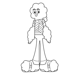 Steven Small The Amazing World of Gumball Free Coloring Page for Kids